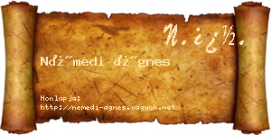 Némedi Ágnes névjegykártya